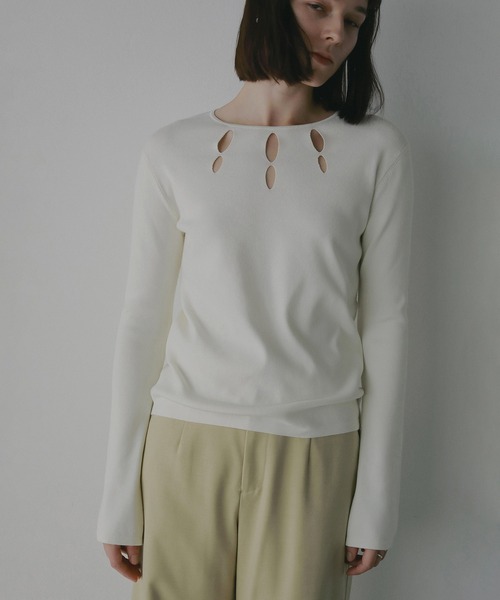 トップス MANOF HOLE KNIT TOPS BLACK HOLE KNIT TOPS（ニット/セーター）｜MANOF（マノフ）のファッション