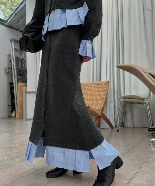 新品未使用　frey ダブルポッケスカート CHENTAITAI】ダブルウエスト 切り替えミニスカート chw24s045