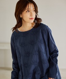 3DレースロングスリーブTシャツ