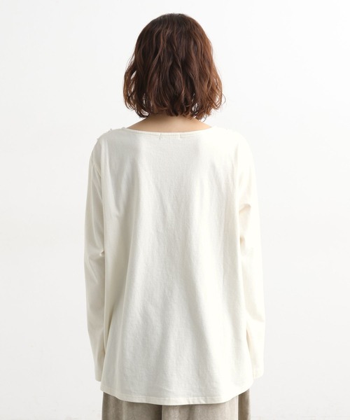 studio CLIP（スタディオクリップ）の「3DレースロングスリーブTシャツ（Tシャツ/カットソー・レディース・オフホワイト/ライトグレー/ネイビー・FREE）」の18枚目の写真