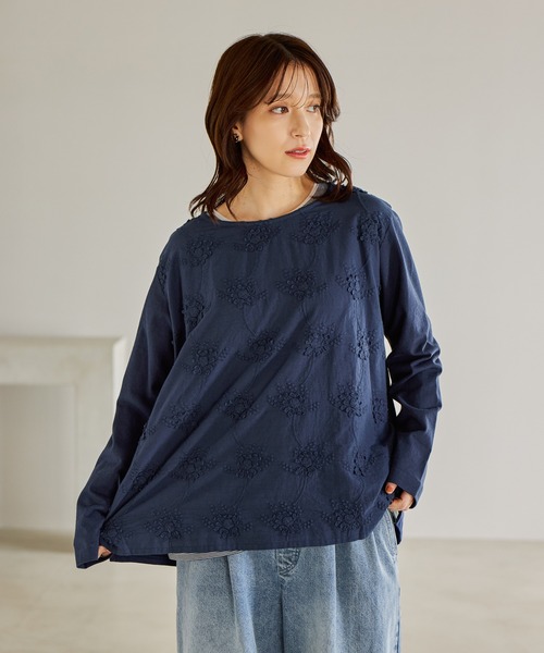 3DレースロングスリーブTシャツ（Tシャツ/カットソー）｜studio CLIP