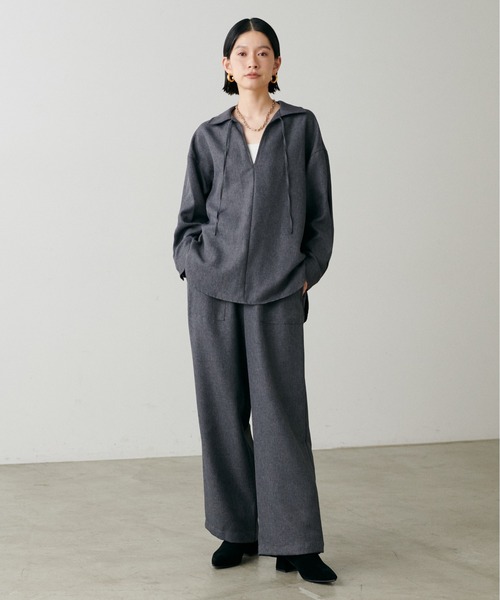 LARUTA(ラルータ)の「【LARUTA】ツイードライクイージーパンツ(その他パンツ・レディース・ブラック/ブラウン・MEDIUM)」の9枚目の写真