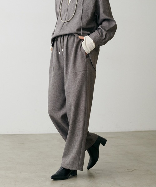 LARUTA(ラルータ)の「【LARUTA】ツイードライクイージーパンツ(その他パンツ・レディース・ブラック/ブラウン・MEDIUM)」の18枚目の写真