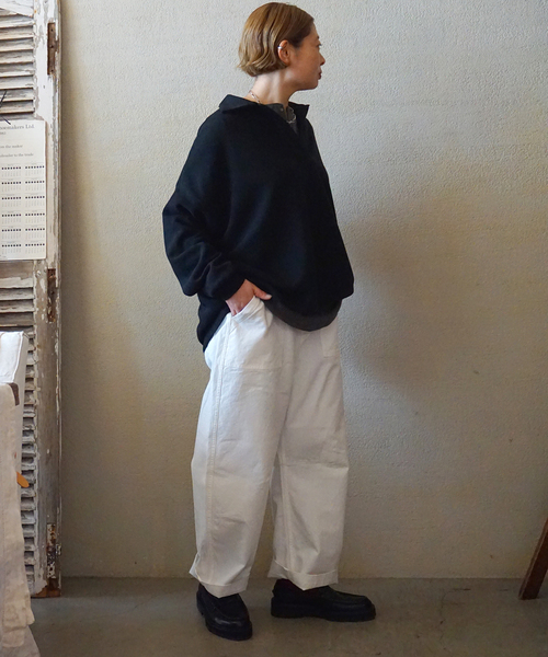 JOURNAL STANDARD LUXE（ジャーナルスタンダード　ラックス）の「ダック ベイカーパンツ（その他パンツ・レディース・カーキ/ホワイト・SMALL/MEDIUM）」の3枚目の写真