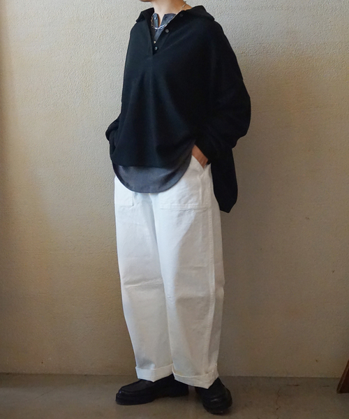 JOURNAL STANDARD LUXE（ジャーナルスタンダード　ラックス）の「ダック ベイカーパンツ（その他パンツ・レディース・カーキ/ホワイト・SMALL/MEDIUM）」の4枚目の写真