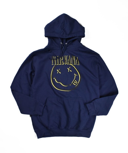 セール】【ROCK-OFF】【AW】NIRVANA INVERSE HAPPY FACE HOODIE