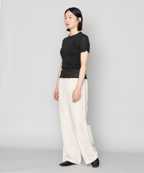 kuros'(クロス)の「【kuros’オリジナル】ワッシャー和紙Tシャツ(Tシャツ/カットソー・レディース・ブラック/ホワイト・SMALL/MEDIUM)」の3枚目の写真