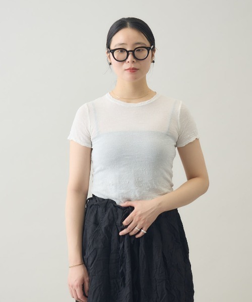 kuros'(クロス)の「【kuros’オリジナル】ワッシャー和紙Tシャツ(Tシャツ/カットソー・レディース・ブラック/ホワイト・SMALL/MEDIUM)」の19枚目の写真