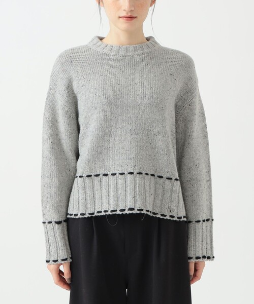 B:MING by BEAMS（ビーミングバイビームス）の「ステッチ ニット（ニット/セーター・レディース・グレー/レッド/ネイビー・ONE SIZE）」の16枚目の写真