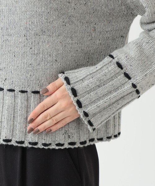 B:MING by BEAMS（ビーミングバイビームス）の「ステッチ ニット（ニット/セーター・レディース・グレー/レッド/ネイビー・ONE SIZE）」の20枚目の写真