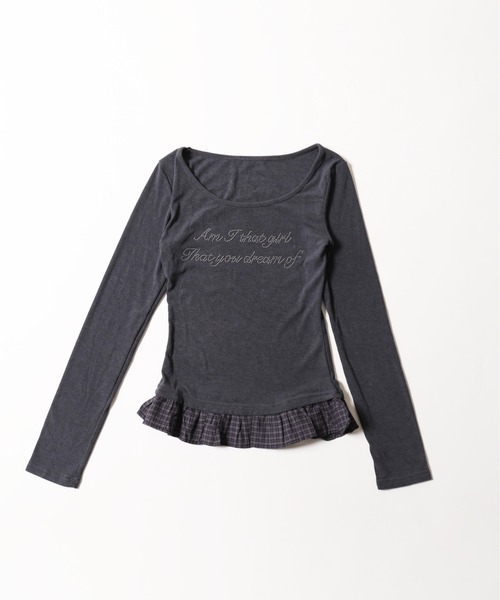 PHILLY(フィリー)の「《2点セット》チョーカーセットチェックヘムフリルトップス(Tシャツ/カットソー・レディース・グレー/ブラウン・FREE)」の18枚目の写真