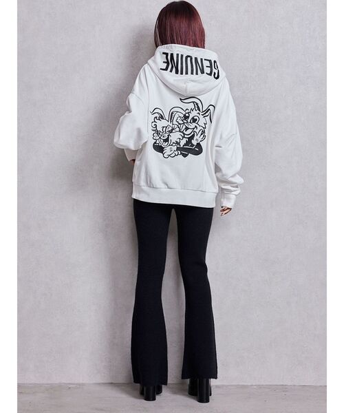 GYDA(ジェイダ)の「ニットフレアパンツ(その他パンツ・レディース・チャコールグレー/ブラック・FREE)」の5枚目の写真