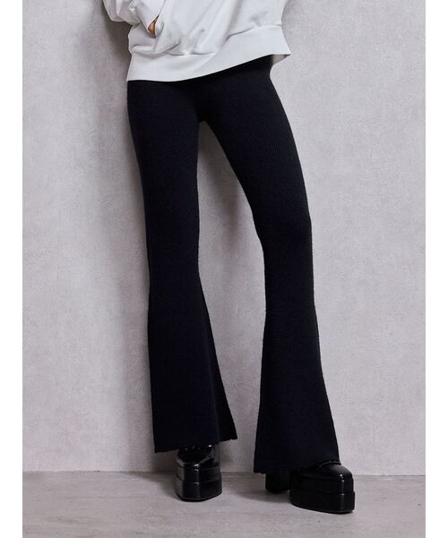 GYDA(ジェイダ)の「ニットフレアパンツ(その他パンツ・レディース・チャコールグレー/ブラック・FREE)」の8枚目の写真