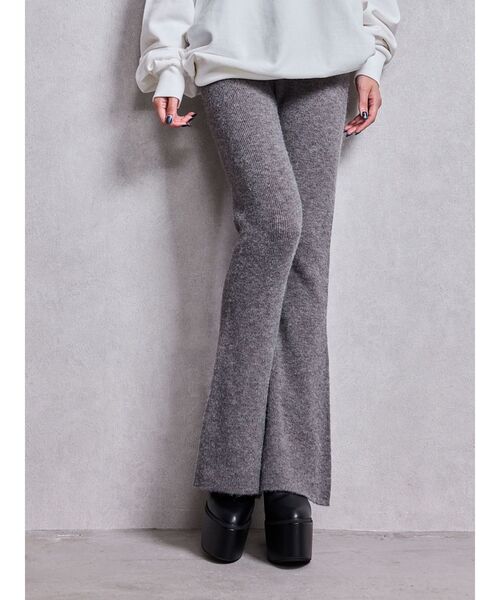GYDA(ジェイダ)の「ニットフレアパンツ(その他パンツ・レディース・チャコールグレー/ブラック・FREE)」の10枚目の写真