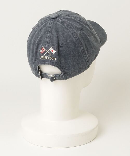 AVIREX(アヴィレックス)の「AVIREX /アヴィレックス AX EX SURPLUS DRAGON MOTIF PIGMENT C / 81361700(キャップ・メンズ・ネイビー/エンジ・FREE)」の3枚目の写真