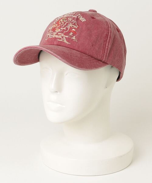 AVIREX(アヴィレックス)の「AVIREX /アヴィレックス AX EX SURPLUS DRAGON MOTIF PIGMENT C / 81361700(キャップ・メンズ・ネイビー/エンジ・FREE)」の4枚目の写真