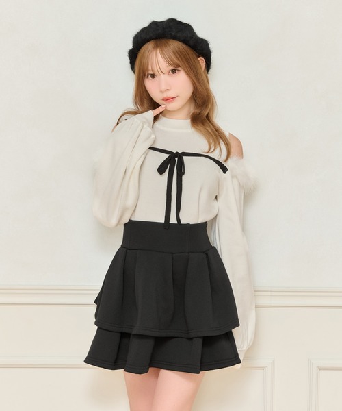 フロントリボンニットトップス（ニット/セーター）｜apres jour