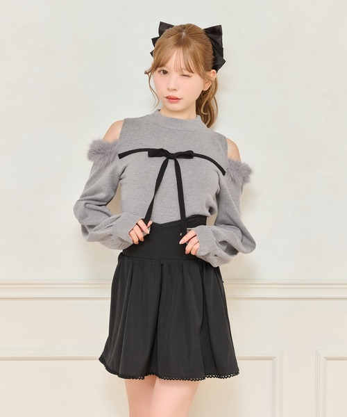 フロントリボンニットトップス（ニット/セーター）｜apres jour