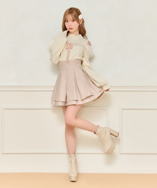 フロントリボンニットトップス（ニット/セーター）｜apres jour