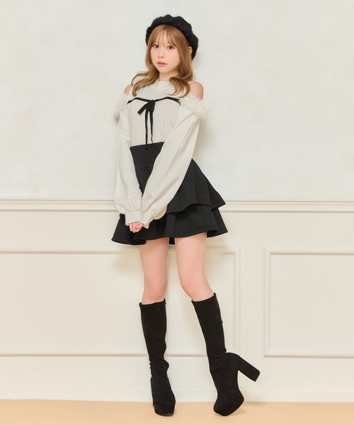 フロントリボンニットトップス（ニット/セーター）｜apres jour