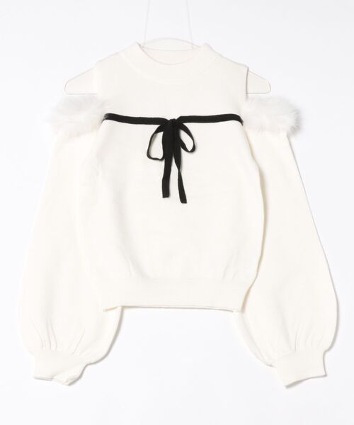 フロントリボンニットトップス（ニット/セーター）｜apres jour
