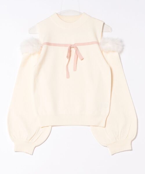 フロントリボンニットトップス（ニット/セーター）｜apres jour