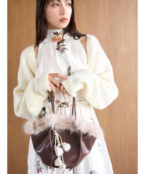 SNIDEL（スナイデル）の「ファーバケットバッグ（ハンドバッグ・レディース・アイボリー/ブラック/ブラウン・F）」の19枚目の写真