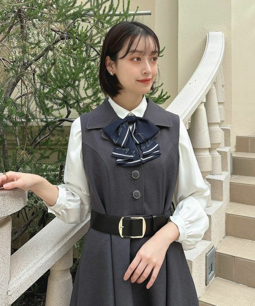 an another angelus（アンアナザーアンジェラス）の「スカーフ風ラッフルリボンタイ付き長袖ブラウス（シャツ/ブラウス・レディース・ベージュ/オフホワイト・FREE）」の17枚目の写真