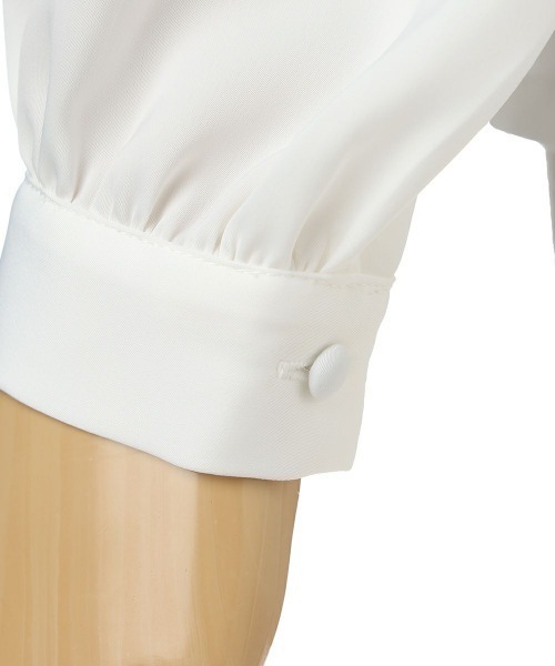 an another angelus（アンアナザーアンジェラス）の「スカーフ風ラッフルリボンタイ付き長袖ブラウス（シャツ/ブラウス・レディース・ベージュ/オフホワイト・FREE）」の4枚目の写真