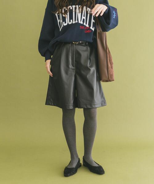 定価13万 CHRISTOPHER ESBER レザー パンツ ショーツ 未使用 セール】ハーフレザーパンツ（その他パンツ）｜ITEMS URBANRESEARCH