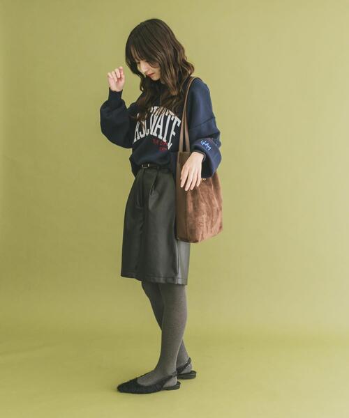 ITEMS URBANRESEARCH(アイテムズ アーバンリサーチ)の「ハーフレザーパンツ(その他パンツ・レディース・ブラウン/ブラック・FREE)」の11枚目の写真