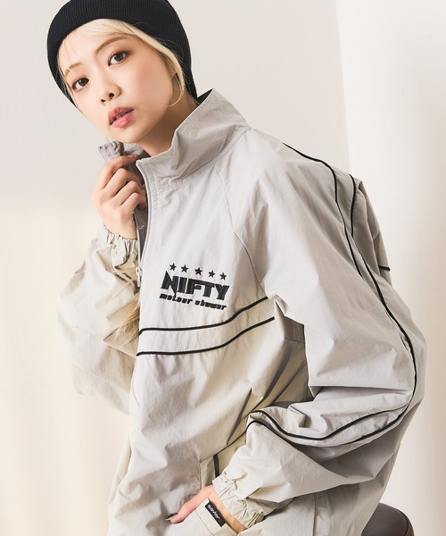 UNIIT(ユニット)の「【SAVIER/サビアー】フロント バック 袖ライン ナイロンジャケット(ナイロンジャケット・メンズ・ブルー/ブラック/ライトグレー・MEDIUM/LARGE)」の18枚目の写真