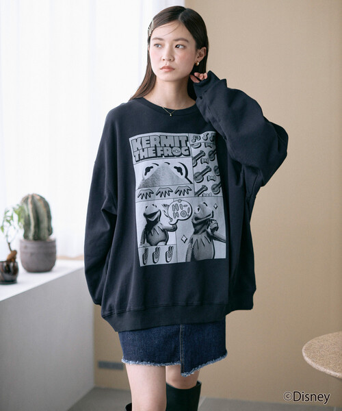 Firsthand（ファーストハンド）の「Firsthand/ファーストハンド ［The Muppets / ザ・マペッツ］ MAPPETS COMIC CREWNECK SWEAT / フロントプリント クルーネックスウェット（スウェット・メンズ・ブラック/グレー・M/L）」の4枚目の写真