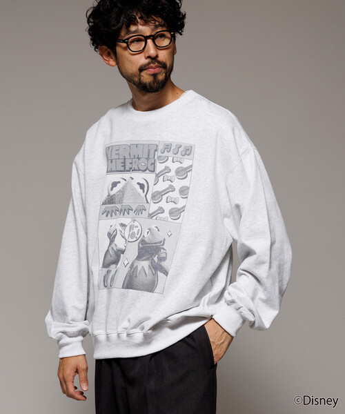 Firsthand（ファーストハンド）の「Firsthand/ファーストハンド ［The Muppets / ザ・マペッツ］ MAPPETS COMIC CREWNECK SWEAT / フロントプリント クルーネックスウェット（スウェット・メンズ・ブラック/グレー・M/L）」の6枚目の写真