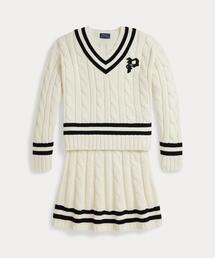 POLO RALPH LAUREN CHILDRENSWEAR(ポロ ラルフ ローレン チルドレンズウェア)のケーブル コットン クリケット セーター & スカート セット(その他トップス)