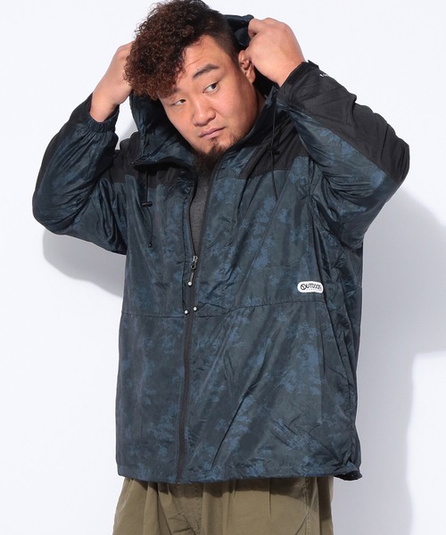 OUTDOOR PRODUCTS(アウトドアプロダクツ)の「OUTDOOR PRODUCTS (アウトドアプロダクツ) カモフラ柄 裏メッシュ ナイロン パーカー ブルゾン(ナイロンジャケット・メンズ・ネイビー・5L/3L)」の1枚目の写真