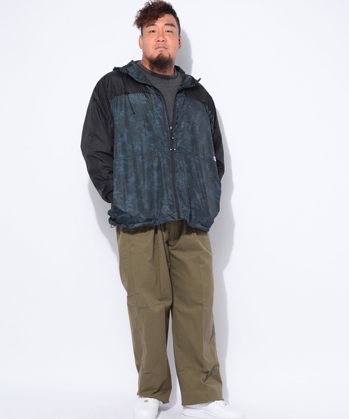 OUTDOOR PRODUCTS(アウトドアプロダクツ)の「OUTDOOR PRODUCTS (アウトドアプロダクツ) カモフラ柄 裏メッシュ ナイロン パーカー ブルゾン(ナイロンジャケット・メンズ・ネイビー・5L/3L)」の4枚目の写真