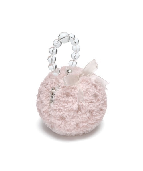 ROCKFISH WEATHERWEAR（ロックフィッシュウェザーウェア）の「[X SUSAN FANG] FURRY BUBBLE BOW BAG（ハンドバッグ・レディース・ホワイト/ピンク・FREE）」の7枚目の写真