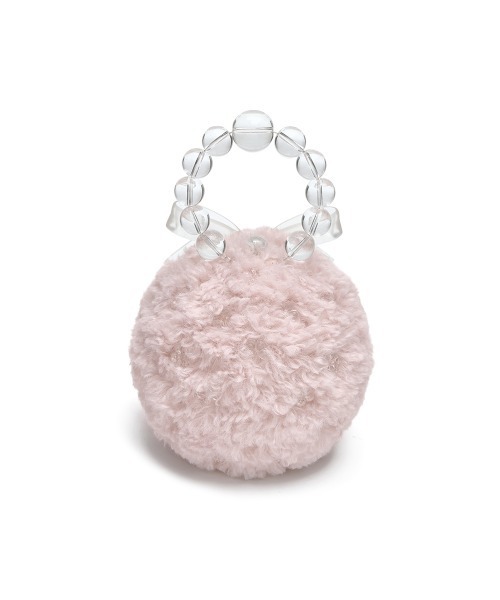 ROCKFISH WEATHERWEAR（ロックフィッシュウェザーウェア）の「[X SUSAN FANG] FURRY BUBBLE BOW BAG（ハンドバッグ・レディース・ホワイト/ピンク・FREE）」の5枚目の写真