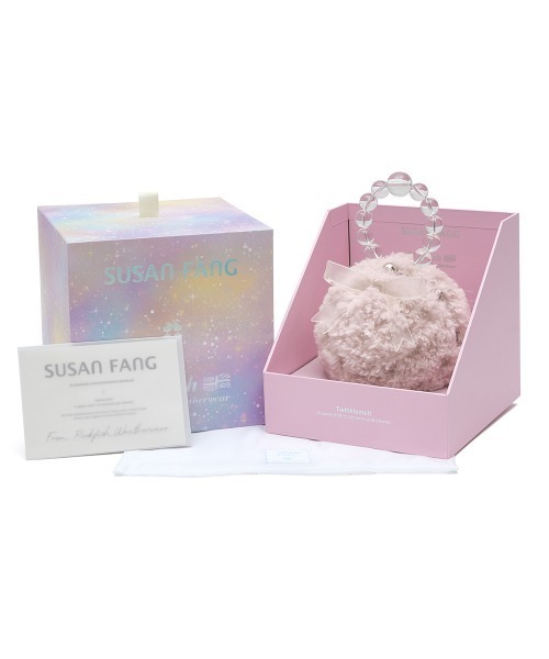 ROCKFISH WEATHERWEAR（ロックフィッシュウェザーウェア）の「[X SUSAN FANG] FURRY BUBBLE BOW BAG（ハンドバッグ・レディース・ホワイト/ピンク・FREE）」の3枚目の写真