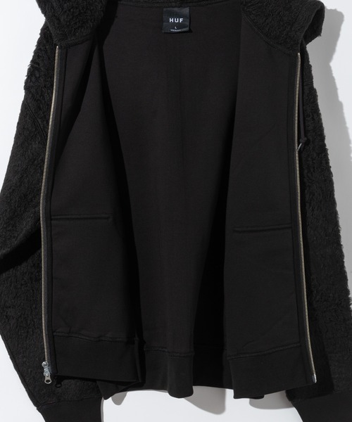 HUF（ハフ）の「HUF CORSO HEAVYWEIGHT F/Z HOODIE ハフ コルソ フルジップ パーカー（パーカー・メンズ・レッド系1/ブラック・SMALL/MEDIUM/LARGE/X-LARGE）」の6枚目の写真