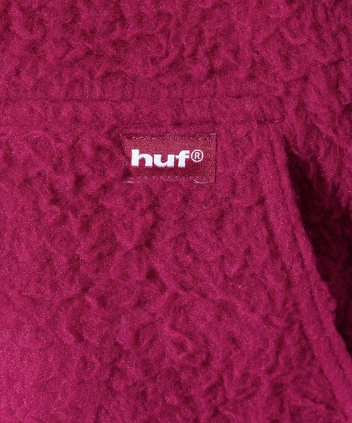 HUF（ハフ）の「HUF CORSO HEAVYWEIGHT F/Z HOODIE ハフ コルソ フルジップ パーカー（パーカー・メンズ・レッド系1/ブラック・SMALL/MEDIUM/LARGE/X-LARGE）」の9枚目の写真