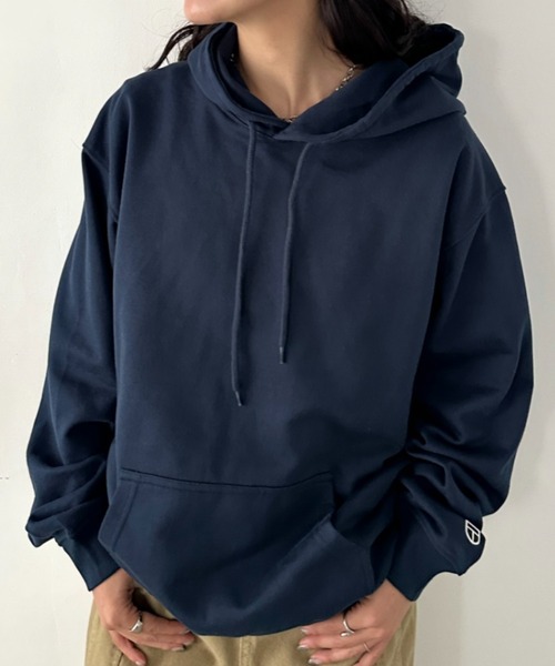 NEWTRAL PRODUCTS(ニュートラルプロダクツ)の「NEWTRAL(ニュートラル)/216 11.2oz Standard Emblem PO Hoodie/オーバーサイズ 裏毛 起毛なし 無地 ワッペン ワンポイント スウェット パーカー フーディー(パーカー・レディース・ブラック/グレー/ホワイト/ネイビー・S/M/XL/XXL/L)」の17枚目の写真