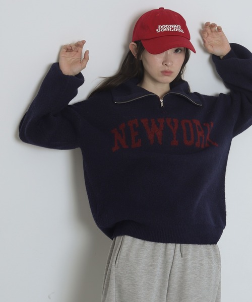 WEGO（ウィゴー）の「WEGO/フラッフィーハーフジップニット（ニット/セーター・レディース・オフホワイト/杢グレー/ネイビー/ワイン・FREE）」の21枚目の写真