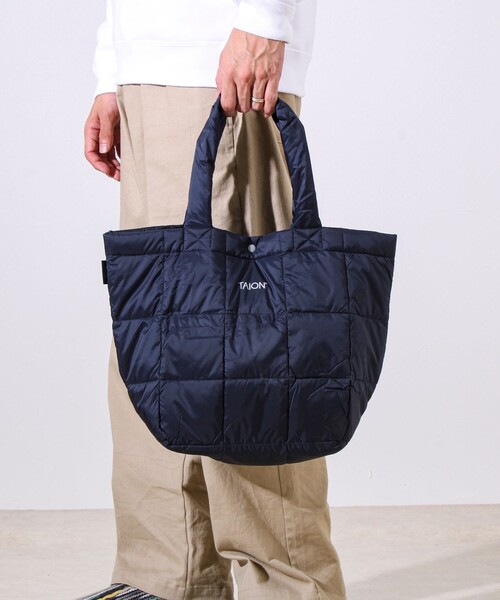 TAION（タイオン）の「【TAION/タイオン】ベーシック ランチ ダウントートバッグM（トートバッグ・メンズ・ネイビー/ブラック/オリーブ/チャコールグレー/ライトグレー・FREE）」の7枚目の写真