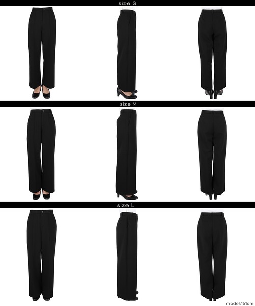 coca（coca）（コカ）の「ソフトスウェットピンタックパンツ（スウェットパンツ・レディース・ブラック/ライトベージュ・L/M/S）」の16枚目の写真