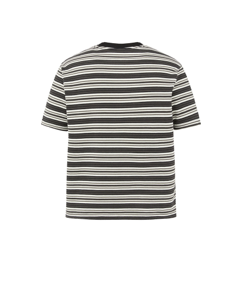 DNSR(ディーエヌエスアール)の「ストライプクロップハーフスリーブチャコール(Tシャツ/カットソー・メンズ・その他・MEDIUM/LARGE/X-LARGE)」の2枚目の写真