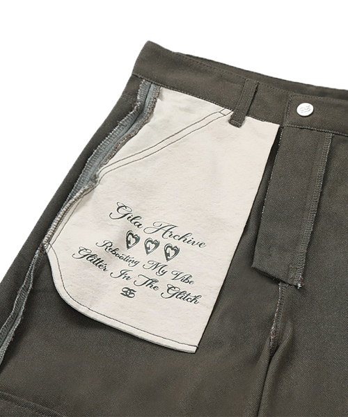 GILAARCHIVE（ギラアーカイブ）の「REVERSE STITCHED CARGO PANTS_KHAKI（その他パンツ・レディース・カーキ・SMALL/MEDIUM）」の6枚目の写真