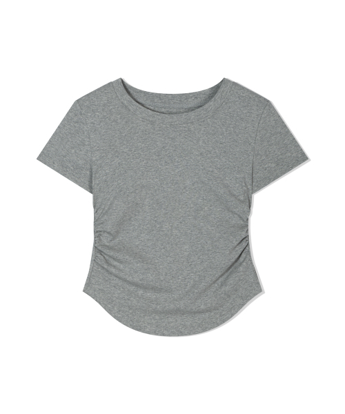 MOAA(モア)の「Side Ruche Curve Tee (GRAY)(Tシャツ/カットソー・レディース・その他・SMALL/MEDIUM)」の2枚目の写真