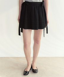 Ribbon Mini Skirt (Black)